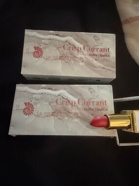La Prestige 'Crisp Currant' Dark Red Matte Lipstick - Red